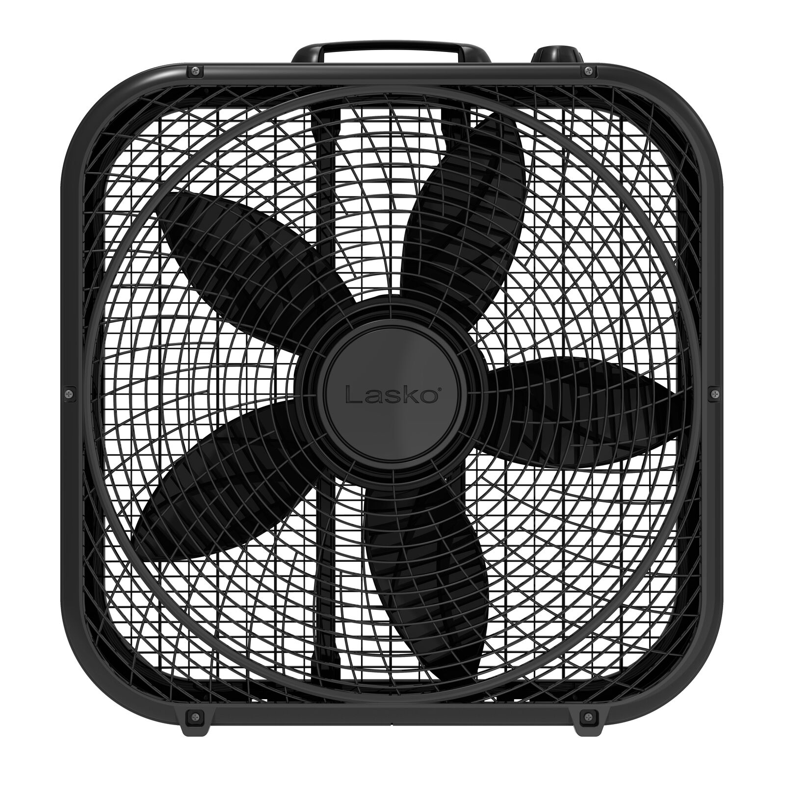 Lasko B20301 Cool Colors 20" Weather Resistant Box Fan, with 3-Speeds, Black