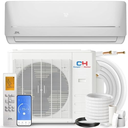 Cooper & Hunter ‎CH-NY18MIA-230VO/I 18,000 BTU, 230V 19 SEER Ductless Mini Split AC/Heating System Pre-Charged Inverter Heat Pump with 16ft Installation Kit