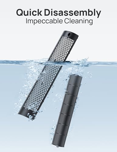 Dreo Cruiser Pro T2 Tower Fan for Bedroom, Upgrated DC 9 Speeds Utral-Quiet Floor Fan, 90° Oscillating Fans for Indoors with 26ft/s Velocity, 12H Timer, Standing Fans, Bladeless Fan Powerful for Home Office Room