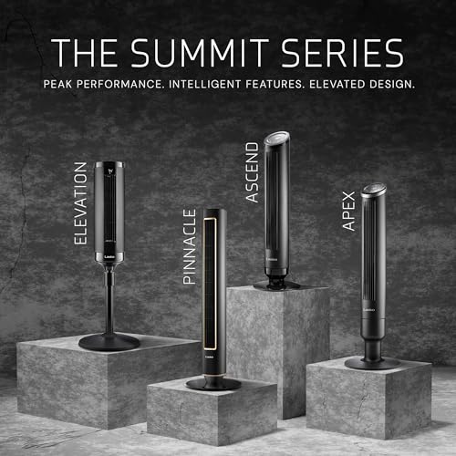 Lasko RST200 Apex 42" Tower Fans for Home, 29 ft/s Airflow, Quiet 28 dB on Low, 90° Oscillation, 12 Hour Timer, Air Filter for Hair & Dust, Remote Control, Black