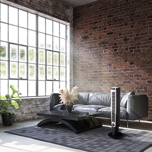 Lasko Oscillating Tower Fan, 3 Quiet Speeds, Timer, Remote Control, for Bedroom, Kitchen, Office, 36", Black