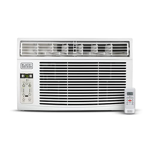 BLACK+DECKER BD08WT6 Window Air Conditioner with Remote Control, 8000 BTU, Cools Up to 350 Square Feet Energy Efficient, White