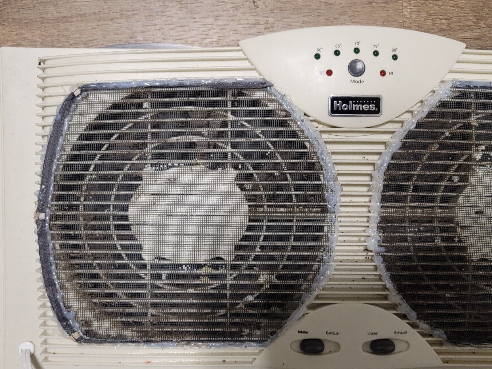 Holmes Dual 8" Blade Twin Window Fan with LED Thermostat Control CUSTOM BUG NET