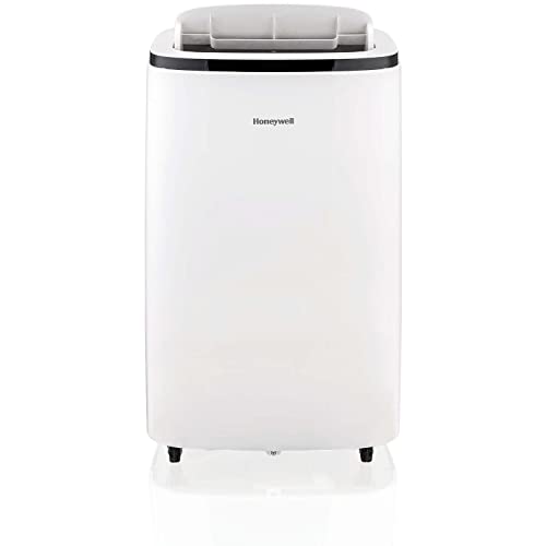 Honeywell HJ0CESWK7 10,000 BTU Portable Air Conditioner for Bedroom, Living Room, Office, Kitchen, 115V, Cools Up To 450 Sq. Ft. with Remote Control, Dehumidifier and Fan, 24-hour Timer, White