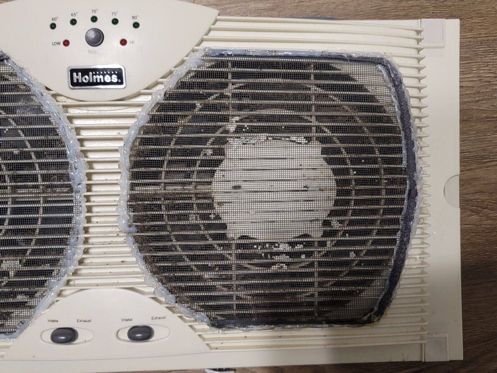 Holmes Dual 8" Blade Twin Window Fan with LED Thermostat Control CUSTOM BUG NET