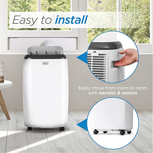 BLACK+DECKER BPP05WTB 8,000 BTU Portable Air Conditioner with Remote Control, White