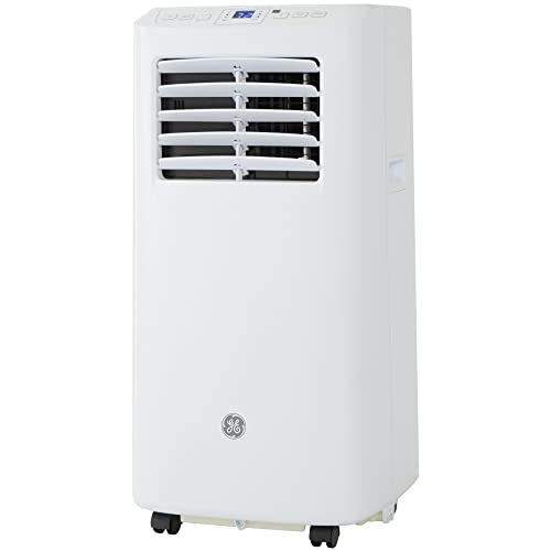 GE APFD05JASW 5,100 BTU Portable Air Conditioner for Small Rooms up to 150 sq ft., 3-in-1 with Dehumidify, Fan and Auto Evaporation, Included Window Installation Kit,White