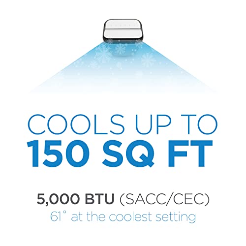 BLACK+DECKER BPP05WTB 8,000 BTU Portable Air Conditioner with Remote Control, White