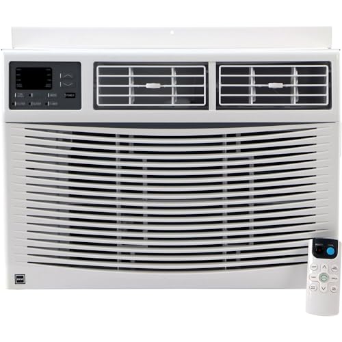 RCA ‎RACE1224-6COM 12,000 BTU 115V Window Mounted Air Conditioner & Dehumidifier with Remote Control, Window AC Unit for Apartment, Living Room, & Medium Rooms up to 450 Sq. Ft. in White
