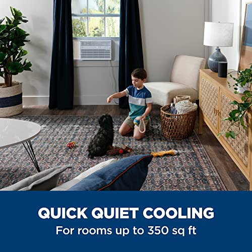 GE AHEK08AC Window Air Conditioner 8000 BTU, Wi-Fi Enabled, Energy-Efficient Cooling for Medium Rooms, 8K BTU Window AC Unit with Easy Install Kit, Control Using Remote or Smartphone App