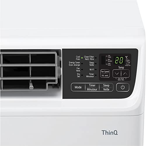 LG LW1424RD 14,000 BTU DUAL Inverter Smart Window Air Conditioner, 115V, Cools 700 Sq. Ft. for Bedroom, Living Room, Apartment, Quiet Operation, ENERGY STAR, works with LG ThinQ, Amazon Alexa and Hey Google