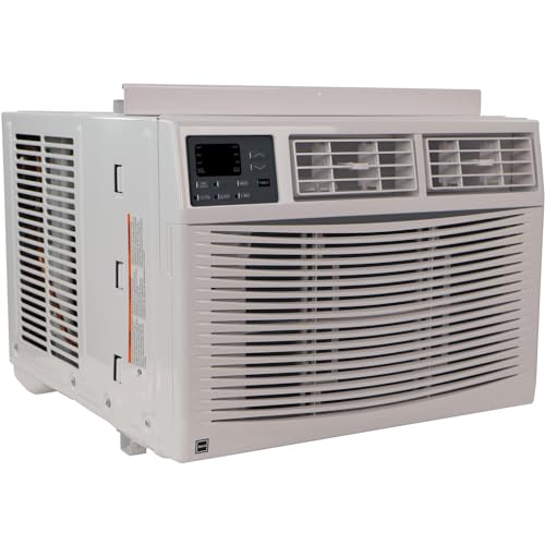 RCA ‎RACE1224-6COM 12,000 BTU 115V Window Mounted Air Conditioner & Dehumidifier with Remote Control, Window AC Unit for Apartment, Living Room, & Medium Rooms up to 450 Sq. Ft. in White