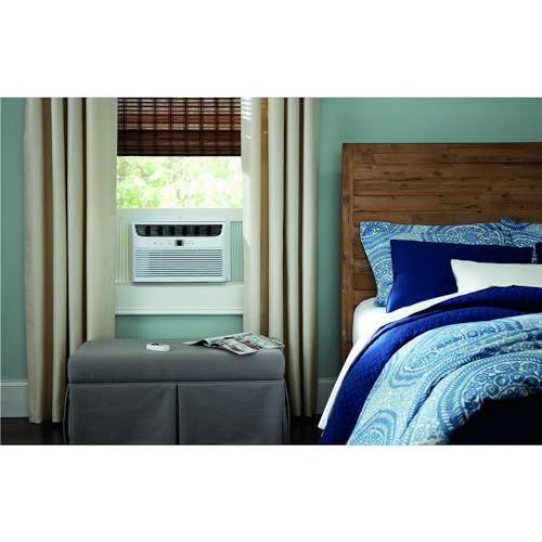 Frigidaire FHWC083TB1 8,000 BTU Window Air Conditioner & Dehumidifier, 115V, Cools up to 350 Sq. Ft. for Apartment, Dorm Room & Small/Medium Rooms, with Remote Control, Programmable Timer, and Sleep Mode, White