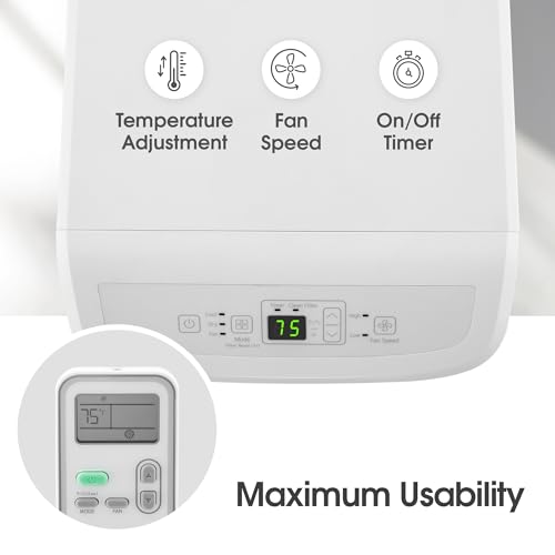 LG LP0524WFR Portable Air Conditioner w/Remote, Cools 150 Sq.Ft, Quiet Operation, 115V, 5,000 BTU (7700 ASHRAE), White