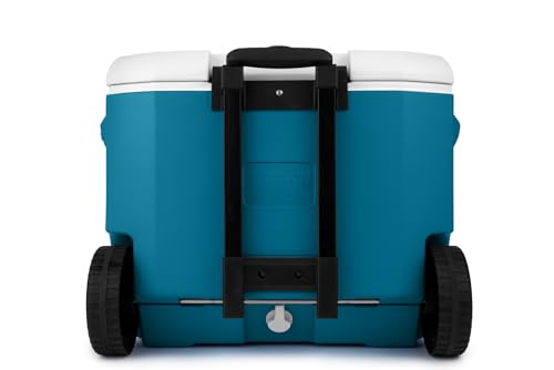 Coleman Chiller Series 60 qt Wheeled Portable Cooler, Insulated Hard Cooler with Ice Retention & Heavy-Duty Wheels & Handle, Great for Camping, Tailgating, Beach, Picnic, Groceries, Boating & More