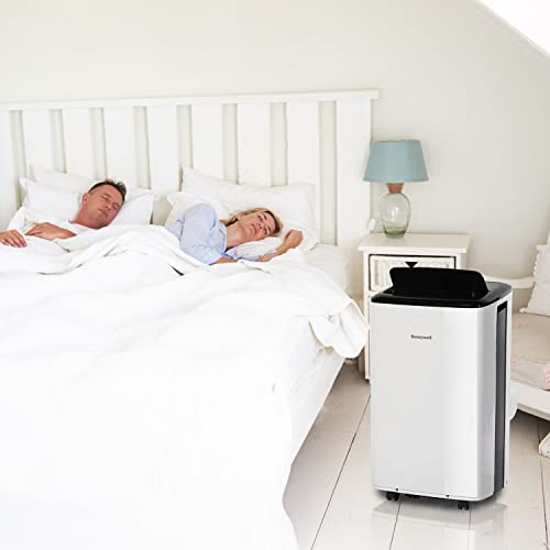 Honeywell HF2CESVWK8 13,000 BTU Smart WiFi Portable Air Conditioner for Bedroom, Basement, Living Room, 115V, Cools Rooms Up to 625 Sq. Ft, Dehumidifier with Alexa Voice Control, Remote, 24H Timer, White