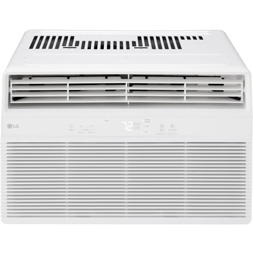 LG LW6024R 6,000 BTU Window Air Conditioner, Cools 250 Sq.Ft. (10' x 25' Room Size), Quiet Operation, Electronic Control with Remote, 2 Cooling & Fan Speeds, 2-Way Air Deflection, Auto Restart, 115V
