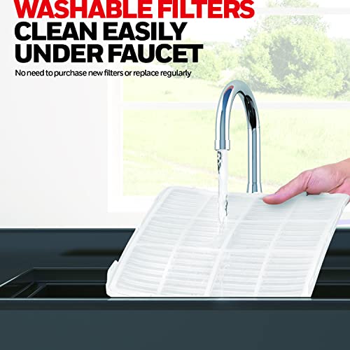 Honeywell HJ2CESWK8 12,000 BTU Portable Air Conditioner for Bedroom, Living Room, Basement, 115V, Cools Up To 550 Sq. Ft. with 3 Speeds, Timer, Dehumidifier, Fan, and Remote Control, Black/White