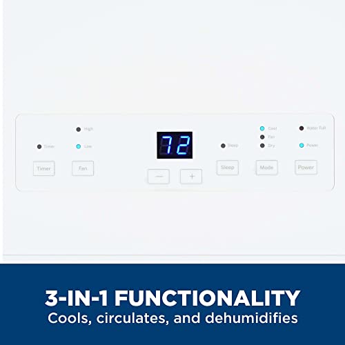 GE APFD06JASW 6,100 BTU Portable Air Conditioner for Small Rooms up to 250 sq ft., 3-in-1 with Dehumidify, Fan and Auto Evaporation, Included Window Installation Kit