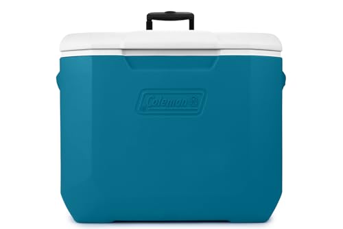 Coleman Chiller Series 60 qt Wheeled Portable Cooler, Insulated Hard Cooler with Ice Retention & Heavy-Duty Wheels & Handle, Great for Camping, Tailgating, Beach, Picnic, Groceries, Boating & More