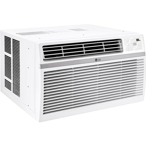 LG LW1424RD, 14000 BTU, White 14,000 Window Air Conditioner, 115V, 700 Sq.Ft. (25' x 28' Room Size), Quiet Operation, Electronic Control with Remote, 3 Cooling & Fan Speeds, Auto Restart