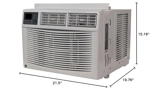 RCA ‎RACE1224-6COM 12,000 BTU 115V Window Mounted Air Conditioner & Dehumidifier with Remote Control, Window AC Unit for Apartment, Living Room, & Medium Rooms up to 450 Sq. Ft. in White