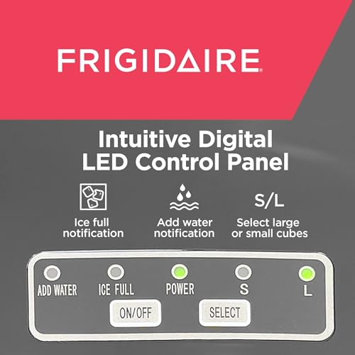 Frigidaire EFIC102-RED Compact Making Machine, Large Portable Ice Maker, Red, Medium