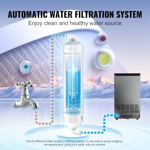 VEVOR KJ-AT25F Commercial Ice Maker, 70lbs/24H, Ice Maker Machine, 36 Ice Cubes in 12-15 Minutes, Freestanding Cabinet Ice Maker with 12lbs Storage Capacity LED Digital Display, for Bar Home Office Restaurant