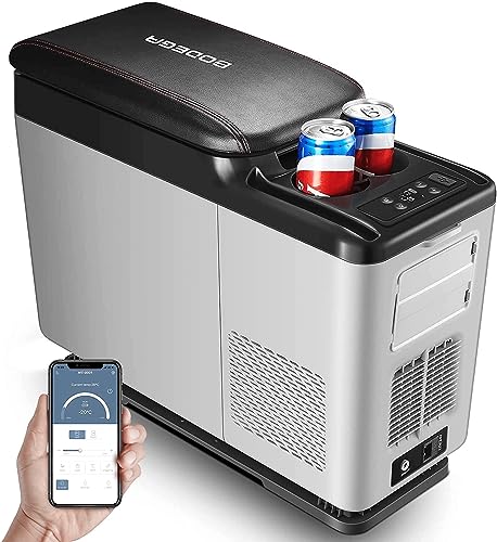 BODEGA 12 Volt Refrigerator, 16 Quart (15L) Car Fridge, Portable Refrigerator (5℉-68℉), 12/24V DC for Outdoor, Vehicles, Camping, Travel