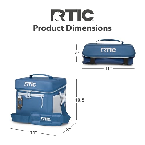 RTIC 15 Can Everyday Cooler, Soft Sided Portable Insulated Cooling for Lunch, Beach, Drink, Beverage, Travel, Camping, Picnic, for Men and Women, Pond