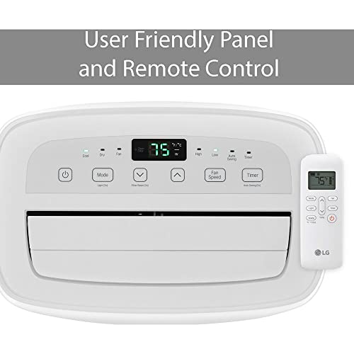 LG LP0621WSR 6,000 BTU Portable Air Conditioner, 115V, Cools 250 Sq.Ft. (10' x 25' Room Size), Portable Air Conditioner for Home with Quiet Operation, LCD Remote Control, and Window Installation Kit, White