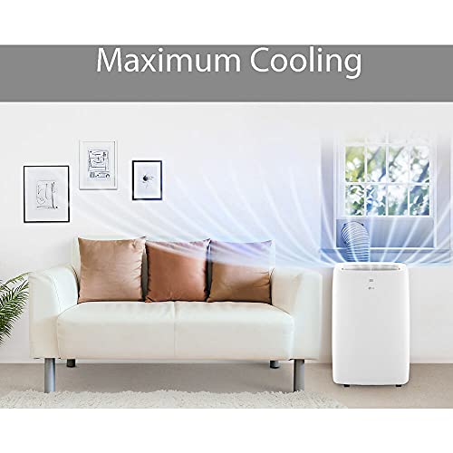 LG LP0621WSR 6,000 BTU Portable Air Conditioner, 115V, Cools 250 Sq.Ft. (10' x 25' Room Size), Portable Air Conditioner for Home with Quiet Operation, LCD Remote Control, and Window Installation Kit, White