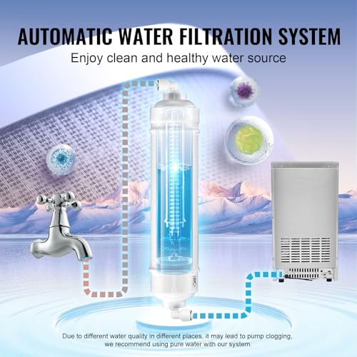 VEVOR SSX120 Commercial Ice Maker, 130lbs/24H, Ice Maker Machine, 60 Ice Cubes in 12-15 Minutes, Freestanding Cabinet Ice Maker with 33lbs Storage Capacity LED Digital Display, for Bar Home Office Restaurant