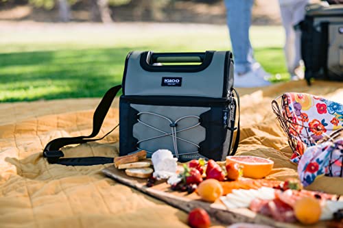 Igloo Gripper Maxcold Insulated 16-can Lunch Bag Cooler-Gray