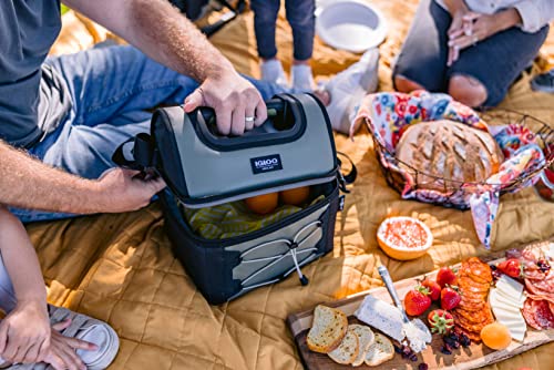 Igloo Gripper Maxcold Insulated 16-can Lunch Bag Cooler-Gray
