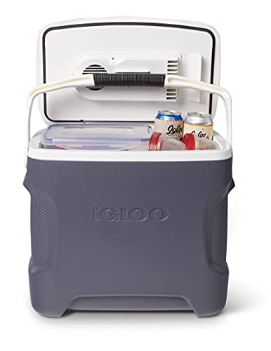 Igloo Portable Electric Coolers, 12v Cooler, Iceless Plug in Cooler, Electrice Ice Chest, Powered Cooler Hot/Cold