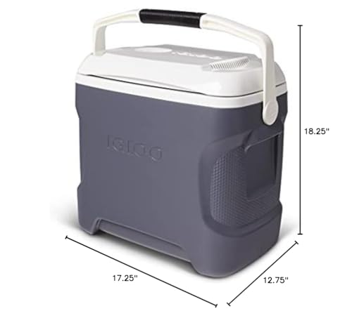 Igloo Portable Electric Coolers, 12v Cooler, Iceless Plug in Cooler, Electrice Ice Chest, Powered Cooler Hot/Cold