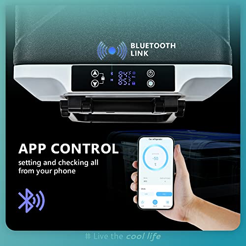 EUHOMY 12 Volt Refrigerator, 58QT(55L) 12V Fridge, Electric Cooler 12/24V DC 120-240V AC -4℉~68℉, 12V Freezer Removable Divider, Car Fridge For Camping, RV, Travel, Fishing, Outdoor