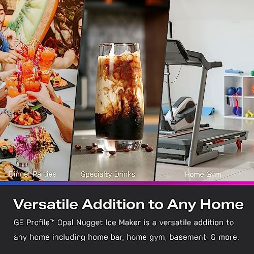 GE Profile Opal 2.0, Chewable Crunchable Countertop Nugget Ice Maker, Scoop included, 38 lbs in 24 hours, Pellet Ice Machine with WiFi & Smart Connected, Stainless Steel