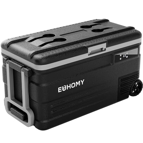 EUHOMY 12 Volt Refrigerator, 80QT(75L) 12V Fridge, Electric Cooler 12/24V DC 110-240V AC, Car Refrigerator 0℉~68℉, 12 Volt Cooler for Camping, Trip, Truck, Boating, Outdoor.