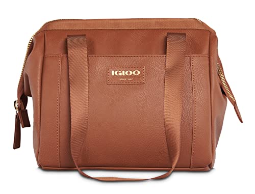 Igloo Cognac Premium 9-Can Luxe Lunch-Tote Cooler Bag