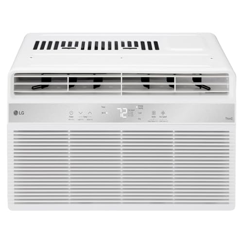 LG LW6024RSMX Window Air Conditioner, Wi-Fi Enabled w/Remote, for Small Room (260 Sq.Ft.), Quiet Operation, 115V, 6,000 BTU, White