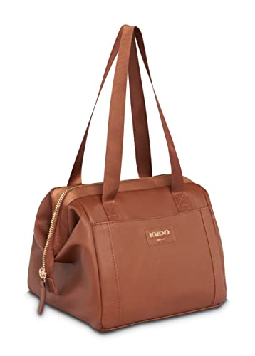 Igloo Cognac Premium 9-Can Luxe Lunch-Tote Cooler Bag