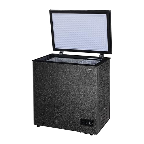 Frigidaire EFRF50136COM Chest Deep Freezer, 5 Cu. Ft. Capacity, Granita Rugged Design-Adjustable Thermostat-Removable Vinyl Coated Wire Basket-Easy Defrost Drain