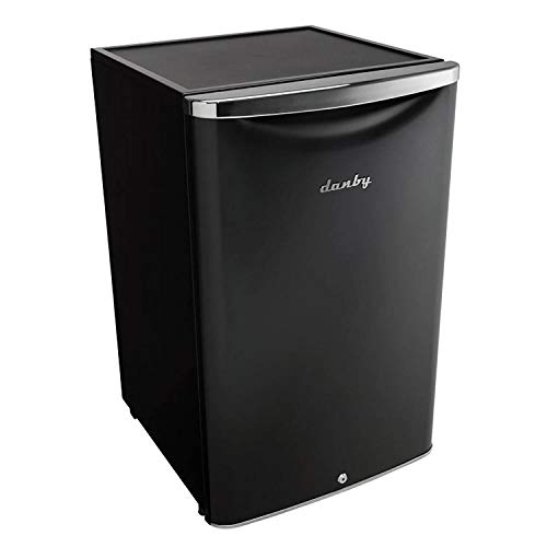 Danby DAR044A6MDB 4.4 Cu.Ft. Mini Fridge, Compact Refrigerator For Bedroom, Living Room, Bar, Dorm, Kitchen, Office, E-Star In Black With Lock