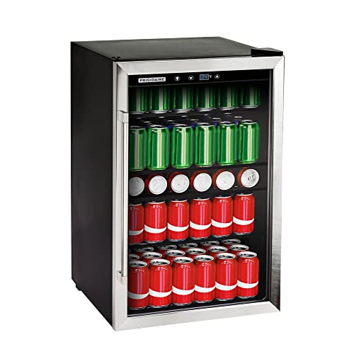 Frigidaire EFMIS155 Beverage Center-126 Cans-Full Stainless Steel, 126-CAN, Stainless, 4.4 cu.ft
