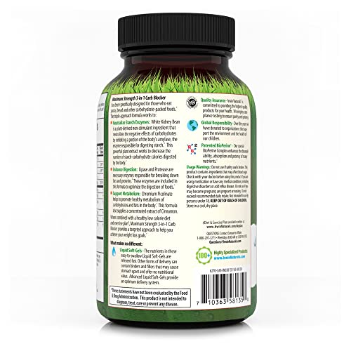 Powerful Carb Blocker - Boost Metabolism - 150 Softgels