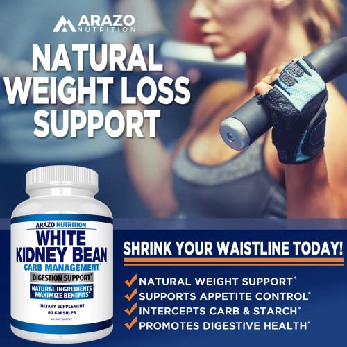 Arazo Nutrition White Kidney Bean Extract - Carb Blocker and Fat Absorber