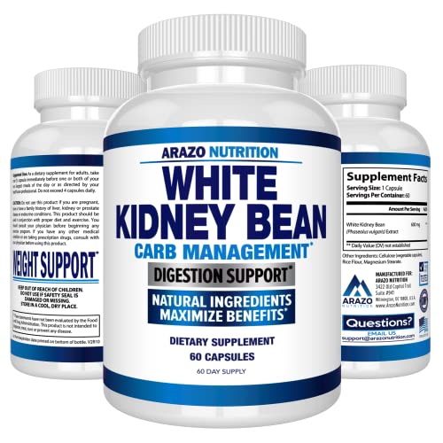 Arazo Nutrition White Kidney Bean Extract - Carb Blocker and Fat Absorber