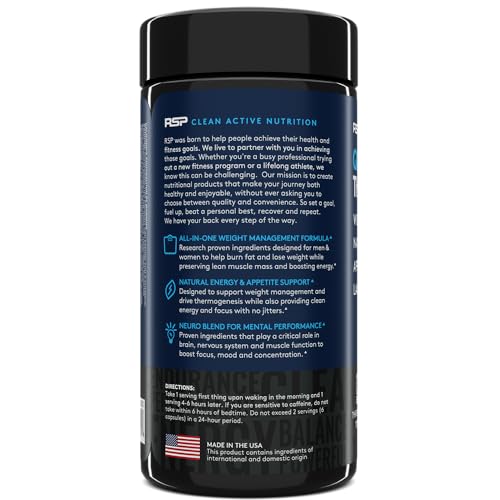 RSP QuadraLean Thermogenic Fat Burner Supplement